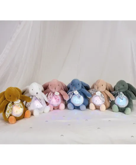 Veilleuse Lapin Musicale Projection mur avec chansons Douces - Vert