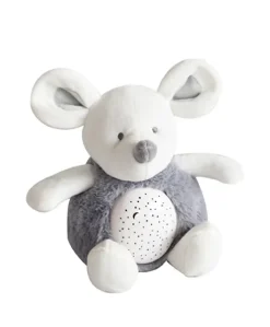 Veilleuse musicale et lumineuse Souris Grise - 20 cm