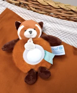 Veilleuse peluche panda roux - 15 cm - Unicef